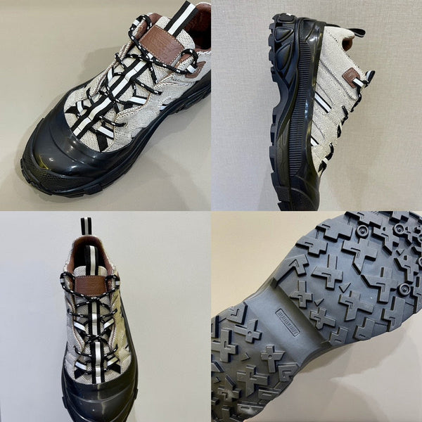 Burberry Camel Low-Top Sneakers - Side Profile View