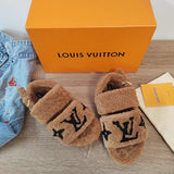 Louis Vuitton Nude Loafer Flats - Front View