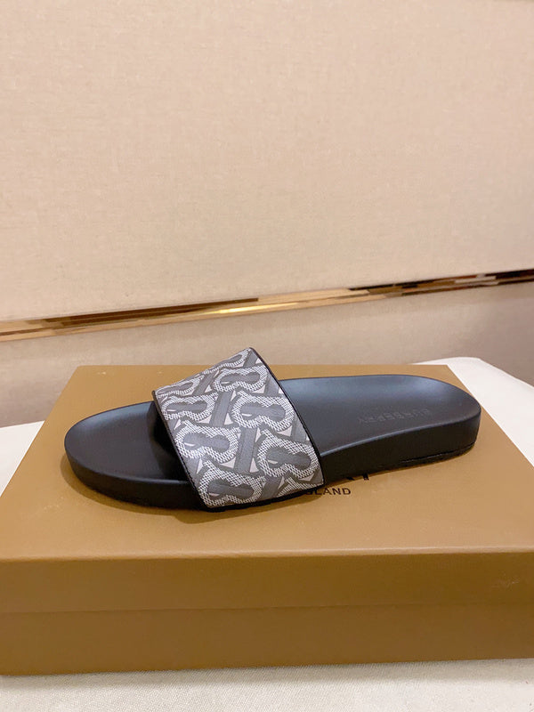 Burberry Beige Slip-On Sneakers - Side Profile View