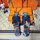 Hermes sandals Style 023 - close-up of sleek modern silhouette