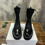 Givenchy Chocolate Brown Combat Boots - Lifestyle Styling Shot