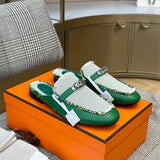 Hermes shoes Style 210 - front view, bold signature style