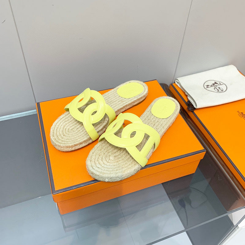 Hermes sandals Style 199 - close-up of premium leather craftsmanship
