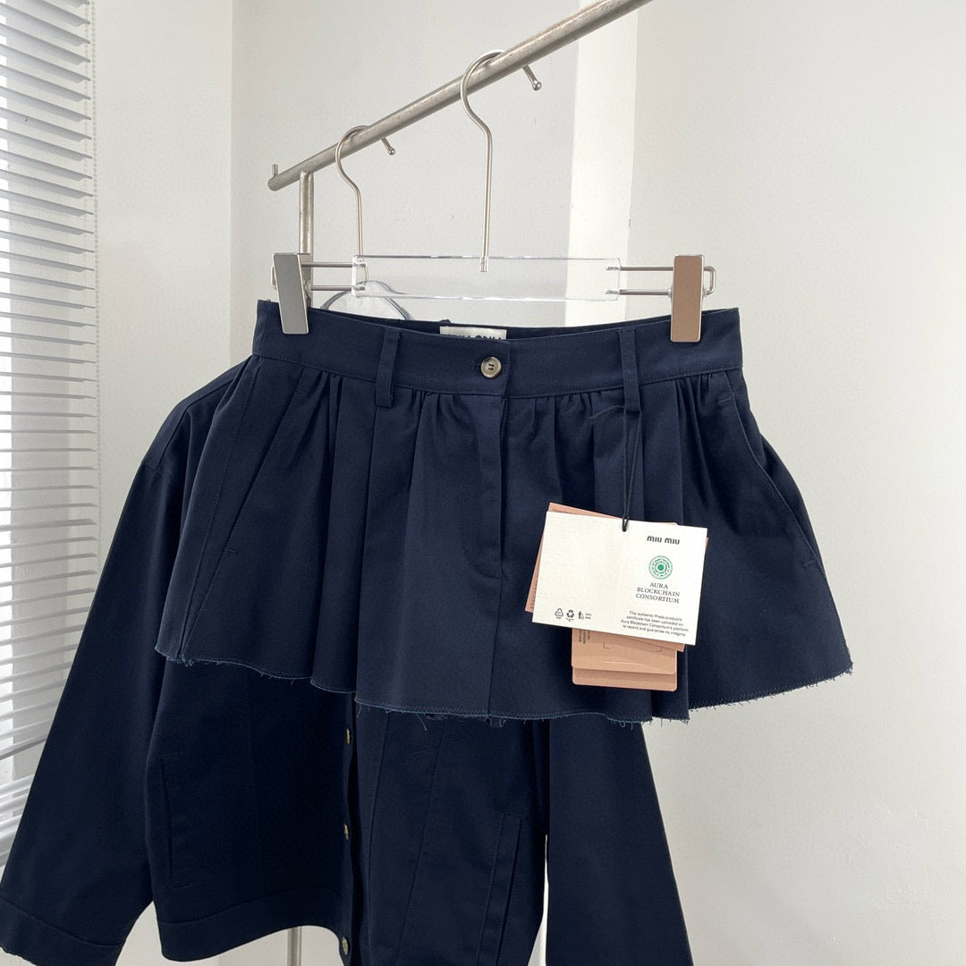 Skirts- Miu M Denim Skirt Elegant Designer Casual Skirt