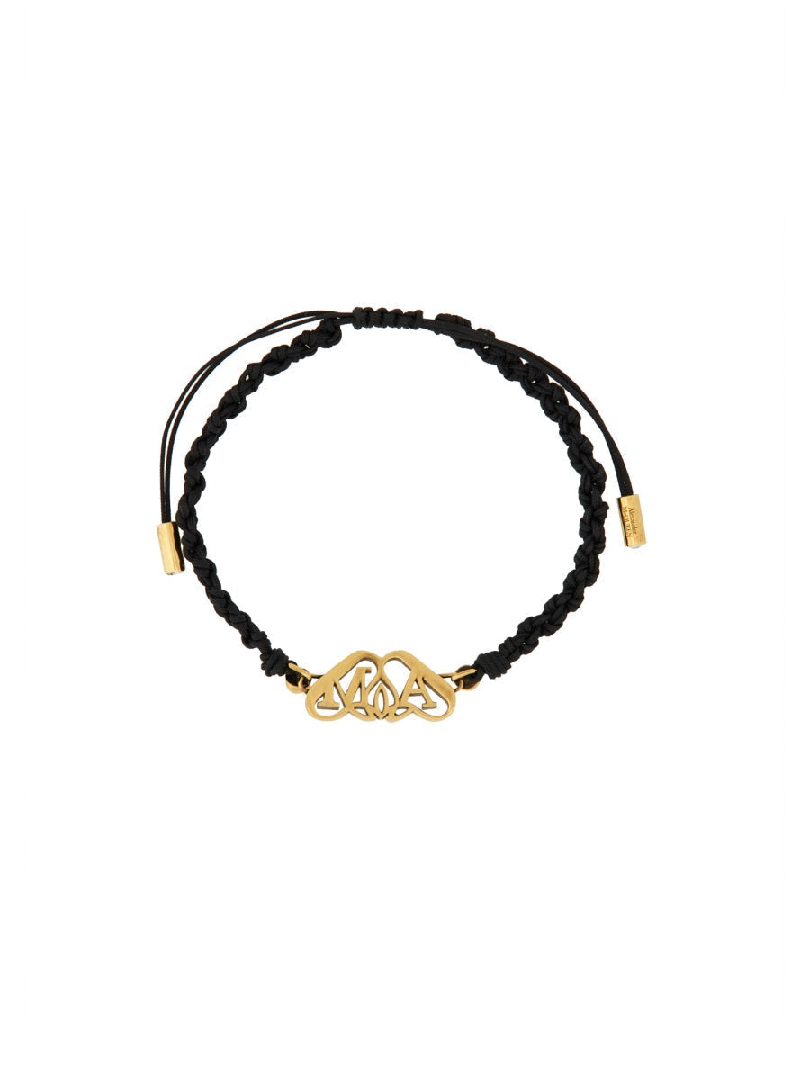 Alexander McQueen Jewellery? Alexander Mcqueen Women Friendship Bracelet With "Seal" Logo Elegant Everyday Fine Jewellery
