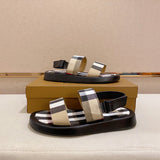 Burberry Camel Chunky Platform Sneakers - Sole Detail View