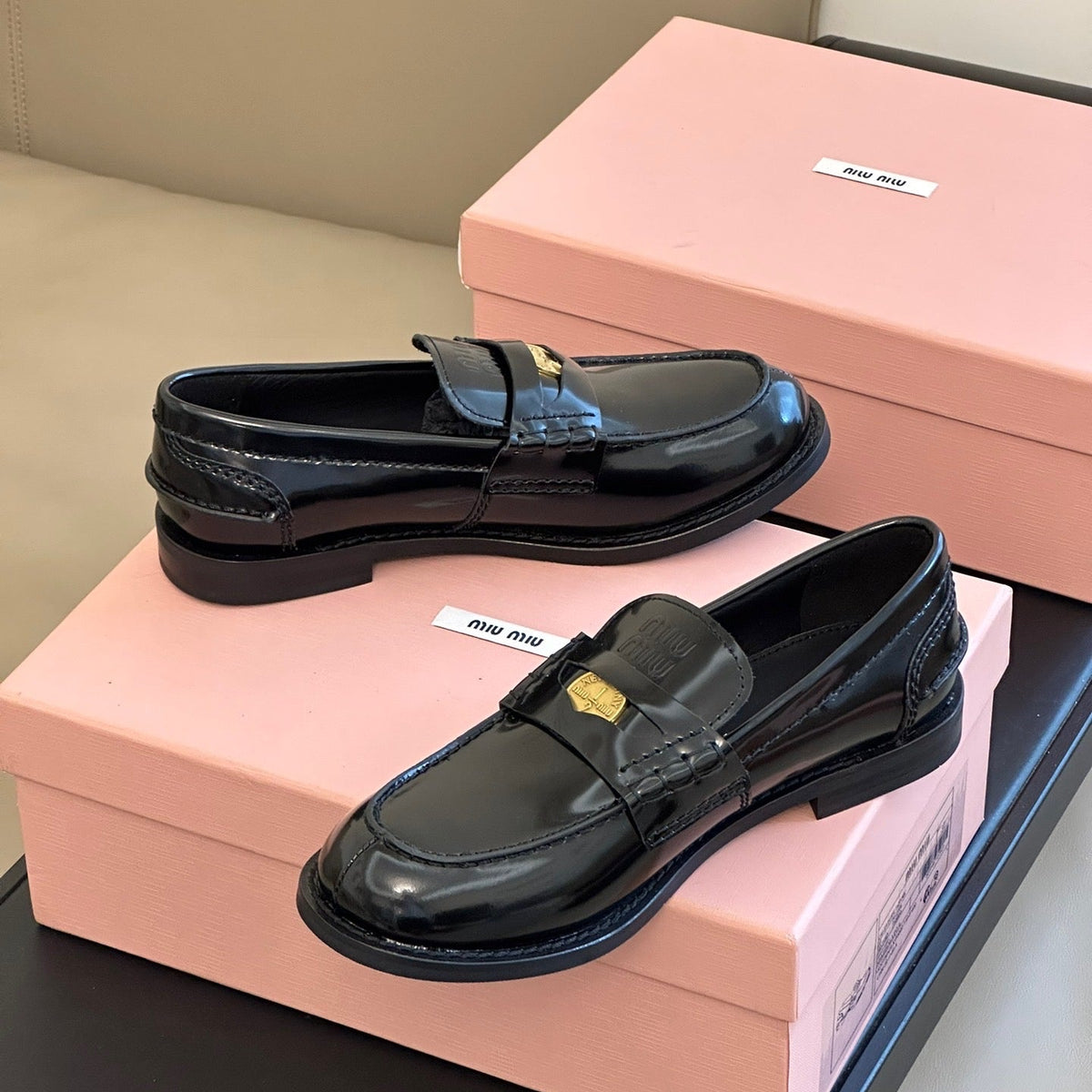 Shoes- Miu M Loafers Premium Designer Casual Shoes