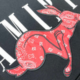 Close-up of Amiri hoodie craftsmanship