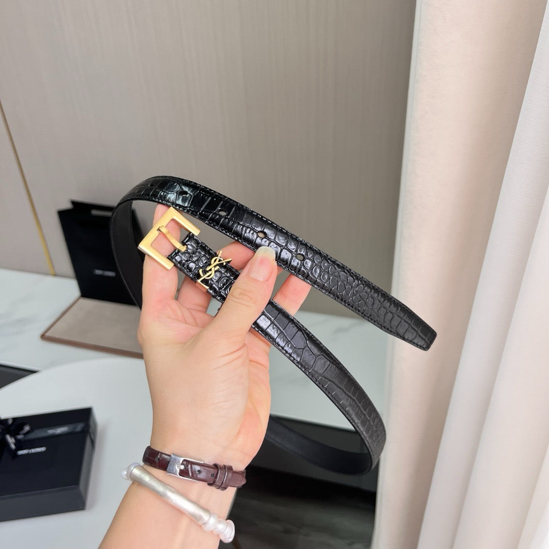 Saint Laurent Belts- Saint Laurent Belt 2 Cm Premium Leather Designer Belt