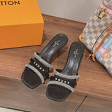 Louis Vuitton Grey Chelsea Boots - Toe Detail View