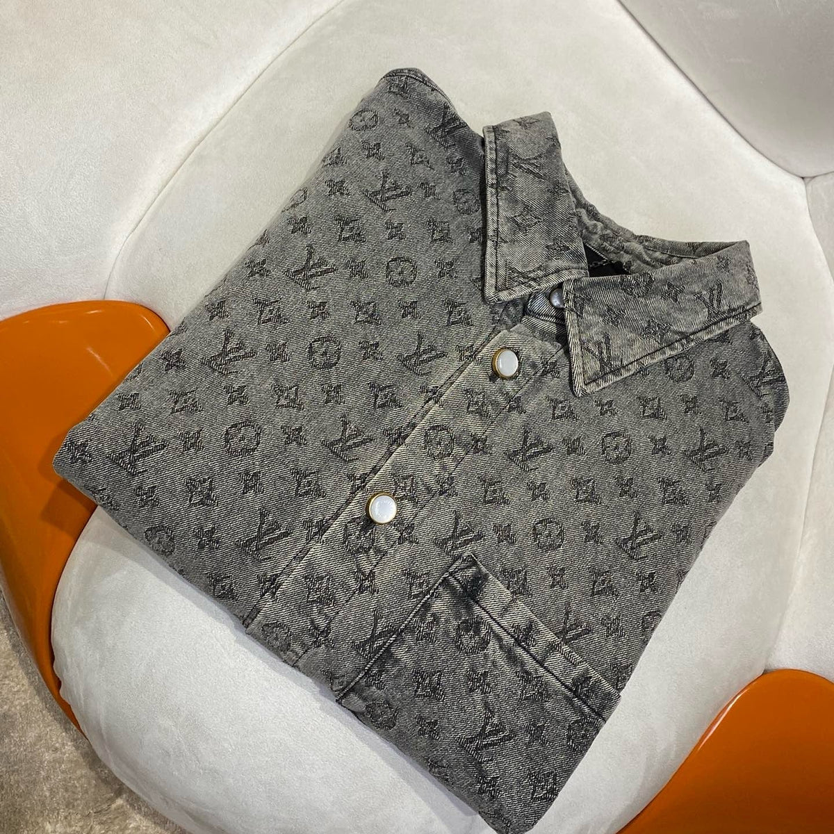 Louis Vuitton Tops- Louis Vuitton Lou Denim Shirt Elegant Everyday Designer Top