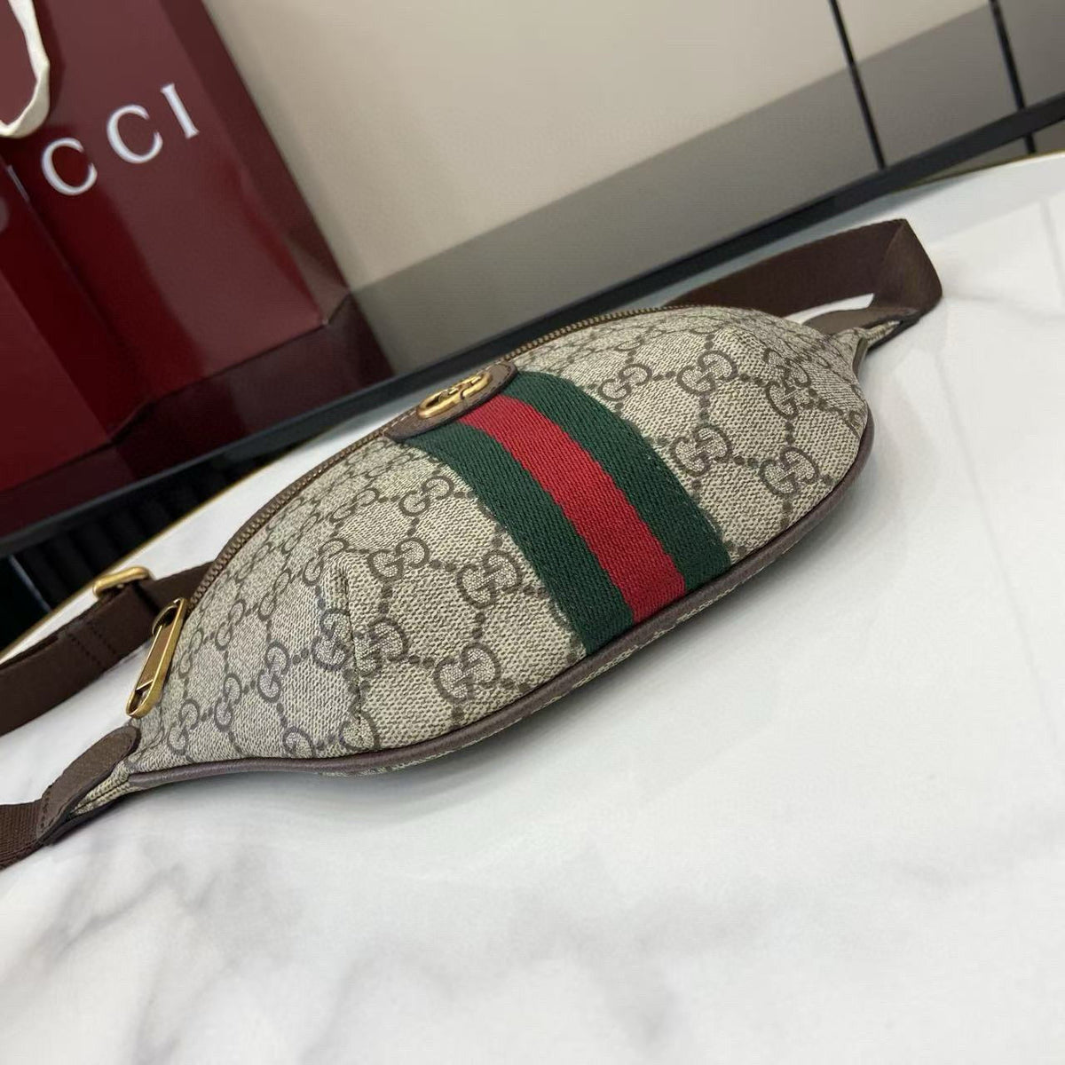 Gucci Ophidia Small Belt Bag – luxury designer belt bag at Velouxe