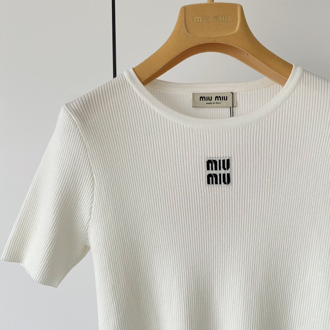 Tops- Miu M Top Elegant Everyday Designer Top