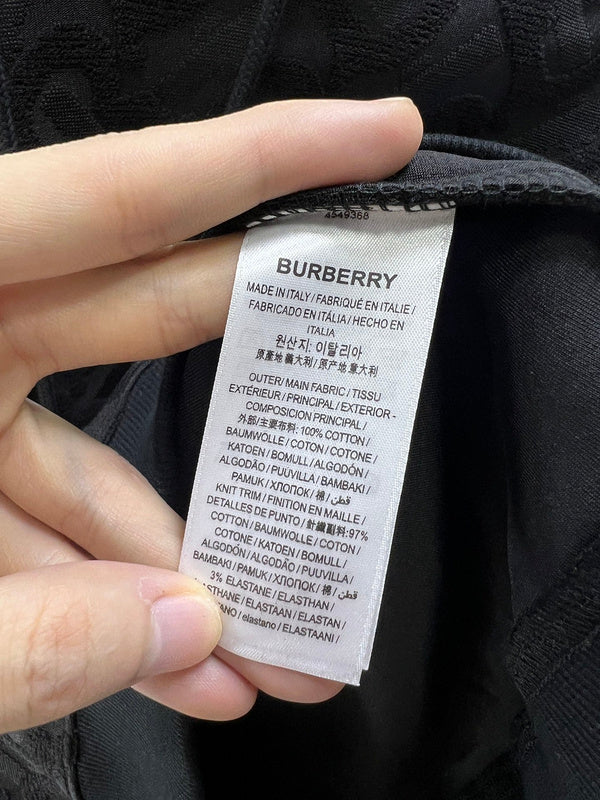 Close-up of Burberry designer clothing craftsmanship