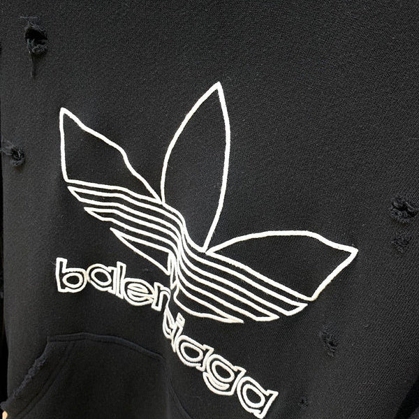 Close-up of Balenciaga designer clothing craftsmanship