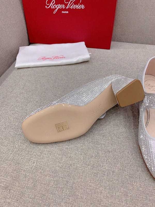 Close-up of Roger Vivier shoes craftsmanship