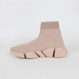 Balenciaga Red Knee-High Boots - Sole Detail View