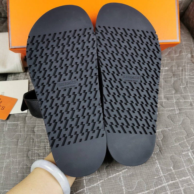 Hermès Tan Crisscross Strap Sandals - Lifestyle Styling Shot