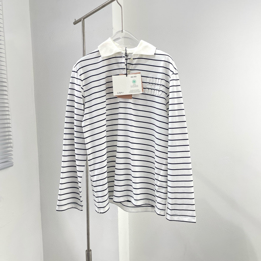 Tops- Miu M Shirt Elegant Everyday Designer Top