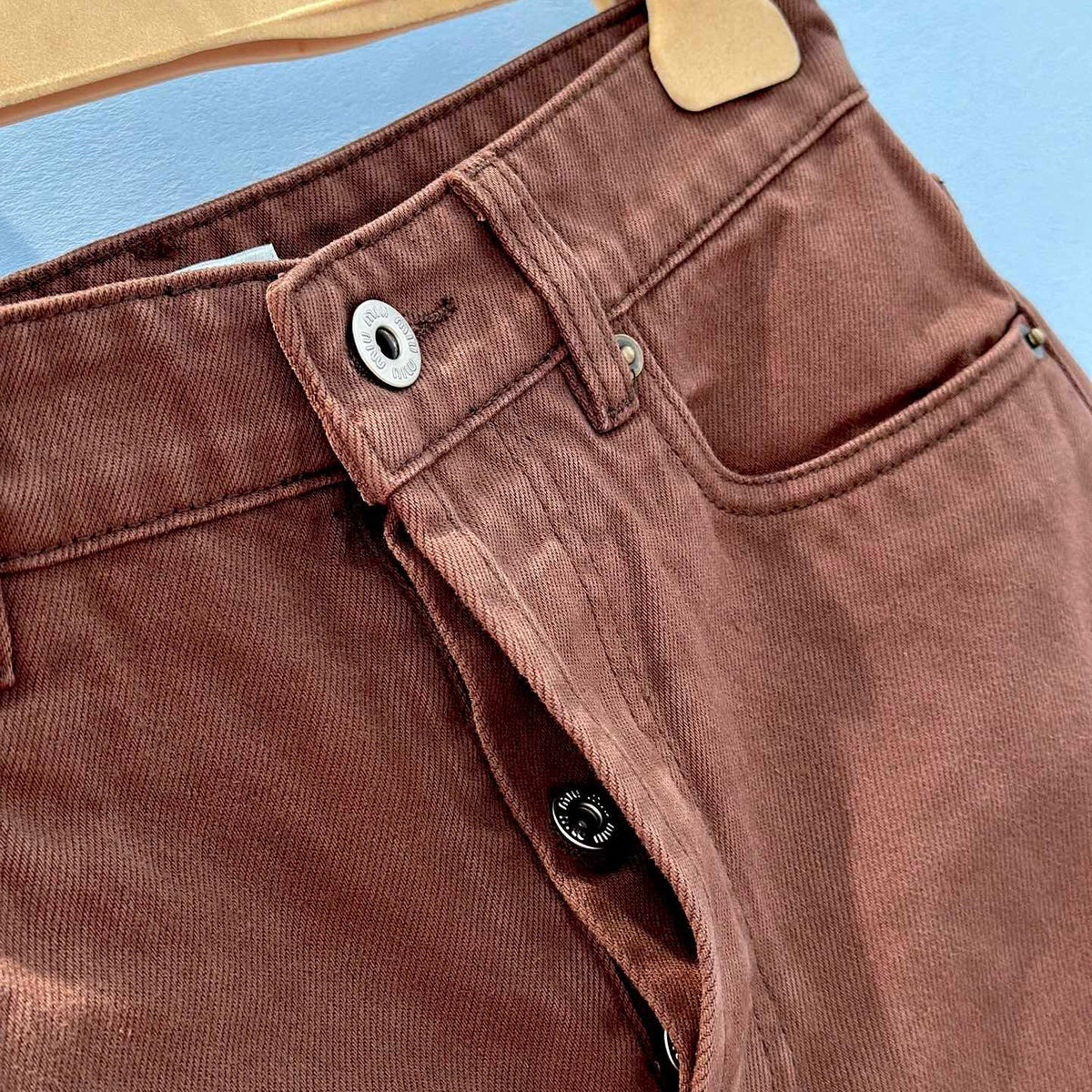 Jeans- Miu M Denim Shorts Premium Designer Denim Jeans
