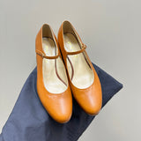 Close-up of Miu Miu shoes craftsmanship