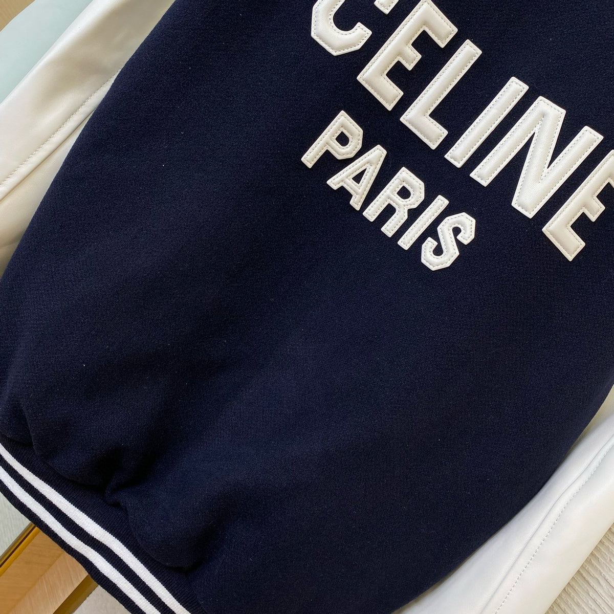 Celine Bomber Jacket detail shot – designer craftsmanship and quality
