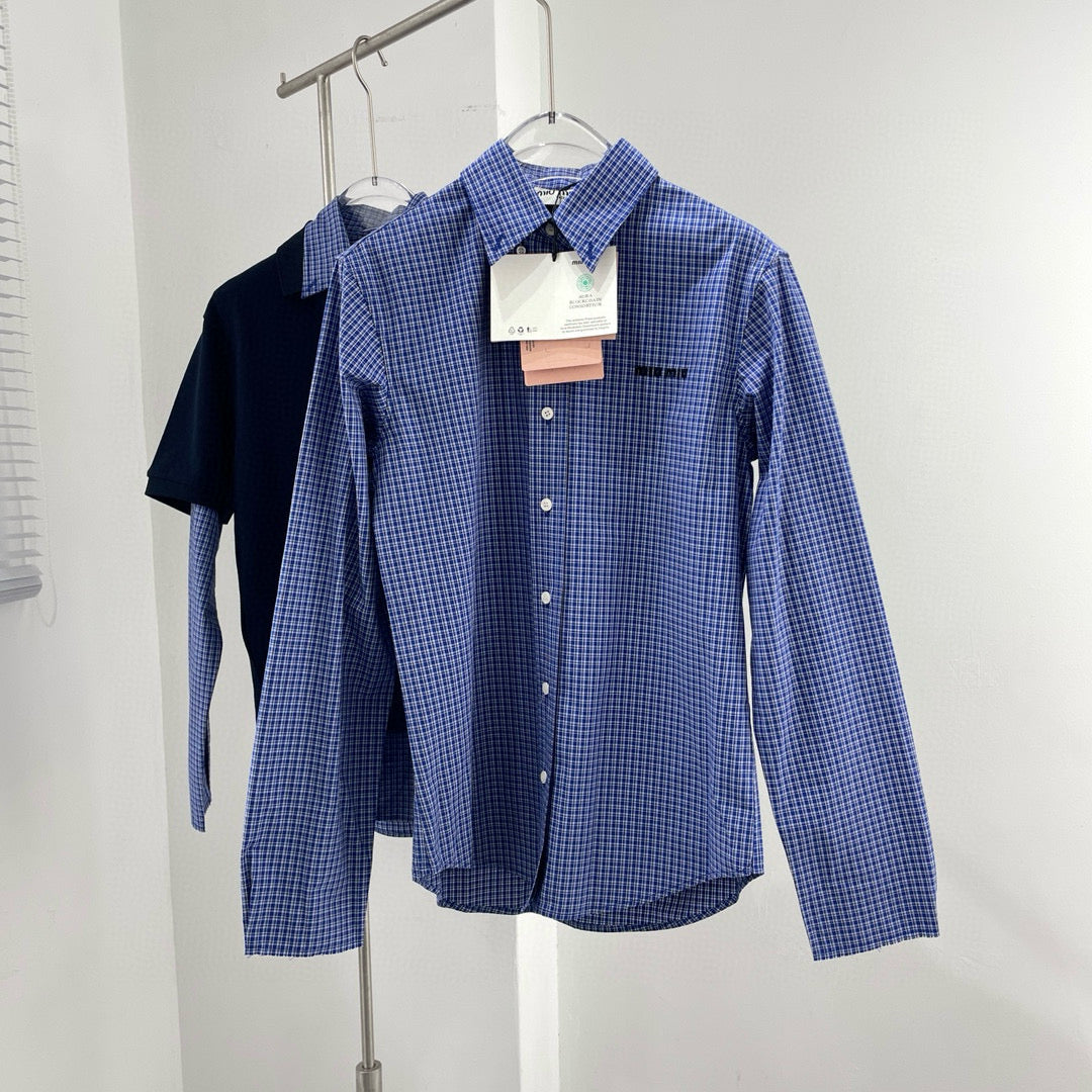 Tops- Miu M Shirt Premium Designer Casual Top