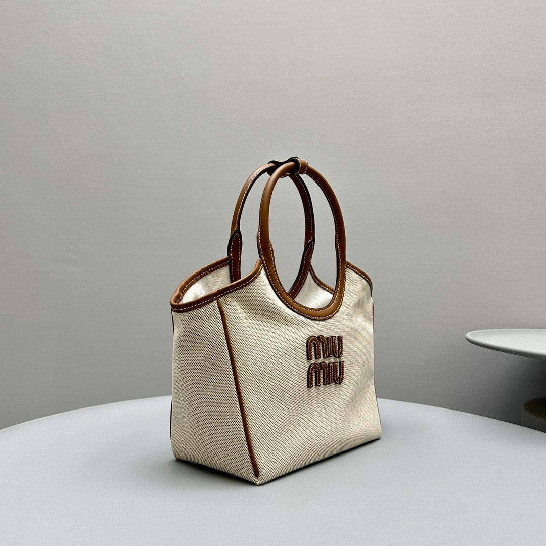 Bags- Miu M Ivy Cannete Bag Luxury Designer Leather Handbag