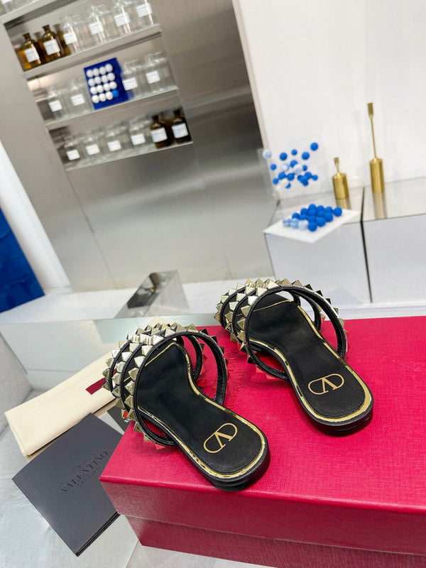 Close-up of Valentino Garavani shoes craftsmanship