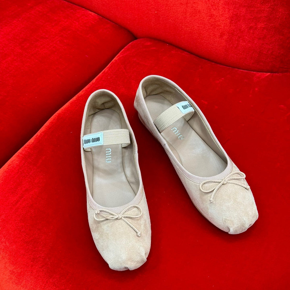 Shoes- Miu M Ballerina Flats Premium Designer Casual Shoes