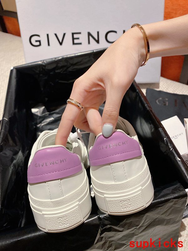 Givenchy Grey High-Top Sneakers - Angled View