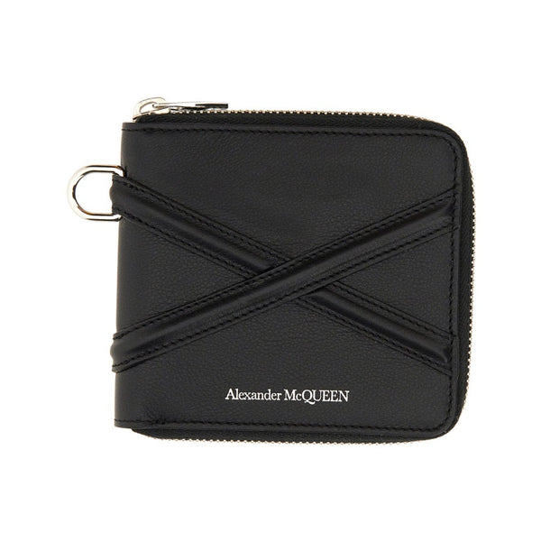 Alexander McQueen Wallets? Alexander Mcqueen Men Harness Wallet Compact Luxury Card Wallet