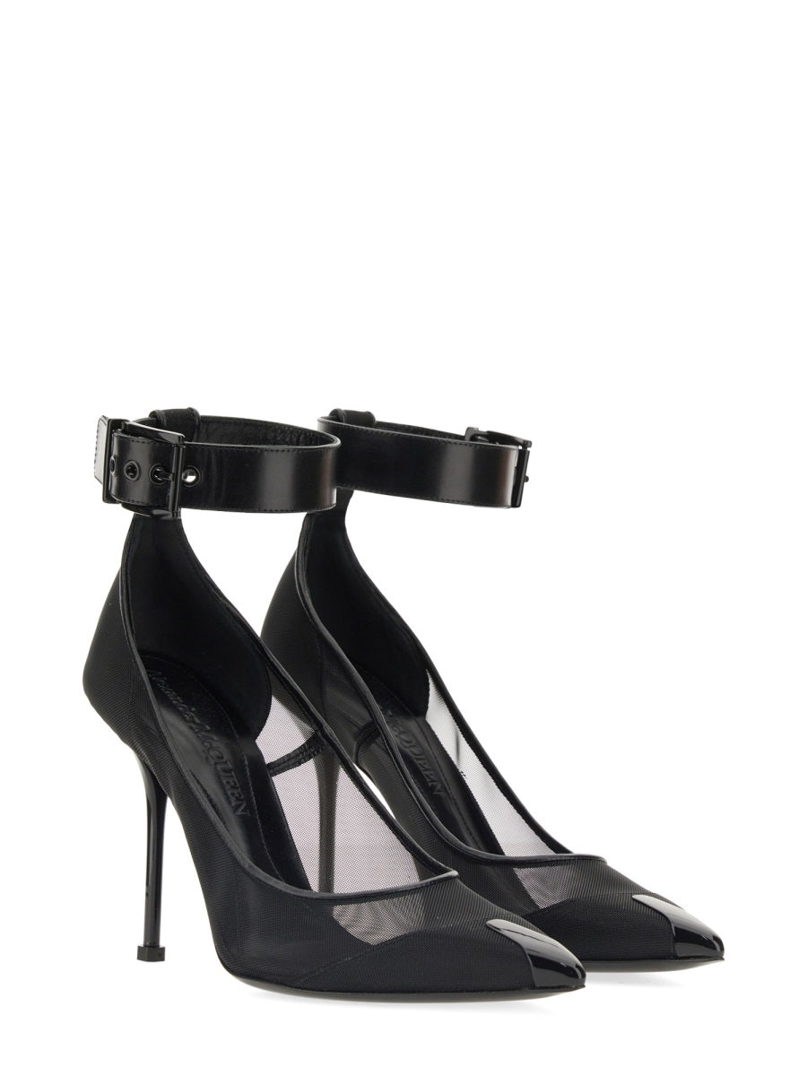 Alexander McQueen Shoes? Alexander Mcqueen Women Punk Pumps With Strap Luxury Lifestyle Designer Footwear