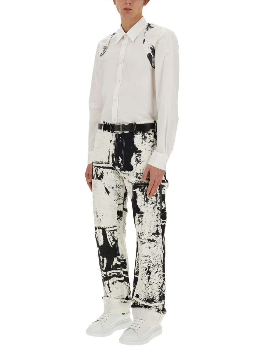 Alexander McQueen Tops? Alexander Mcqueen Men Fold Harness Shirt Premium Designer Casual Top