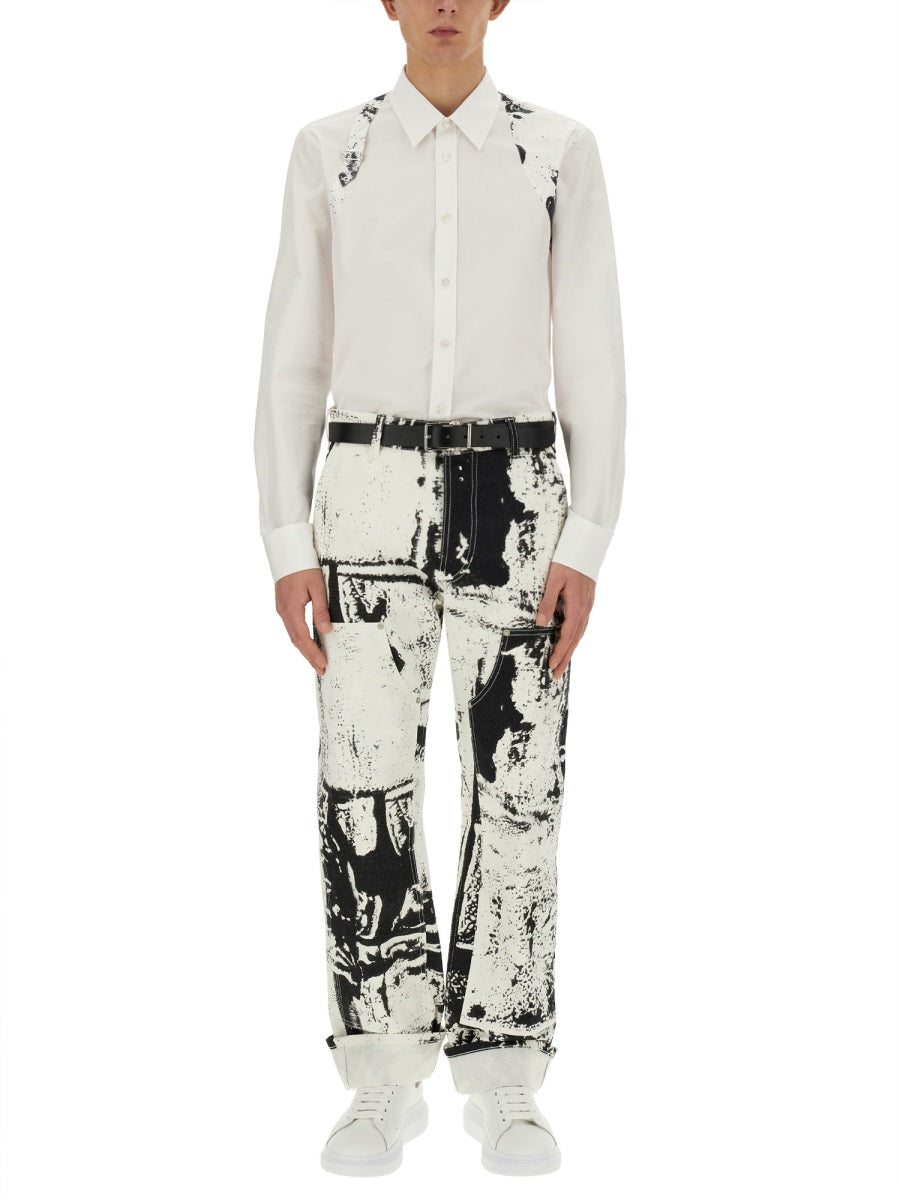 Alexander McQueen premium pants detail and craftsmanship close-up