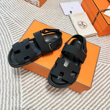 Hermès Red Ankle Strap Sandals - Sole Detail View