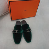 Hermes shoes Style 384 - texture and material detail