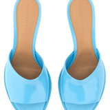 Close-up of Bottega Veneta pumps hardware and fine stitching