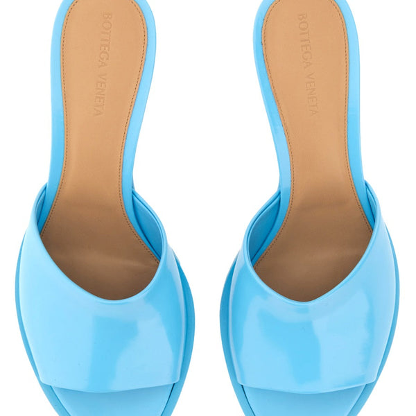 Close-up of Bottega Veneta pumps hardware and fine stitching