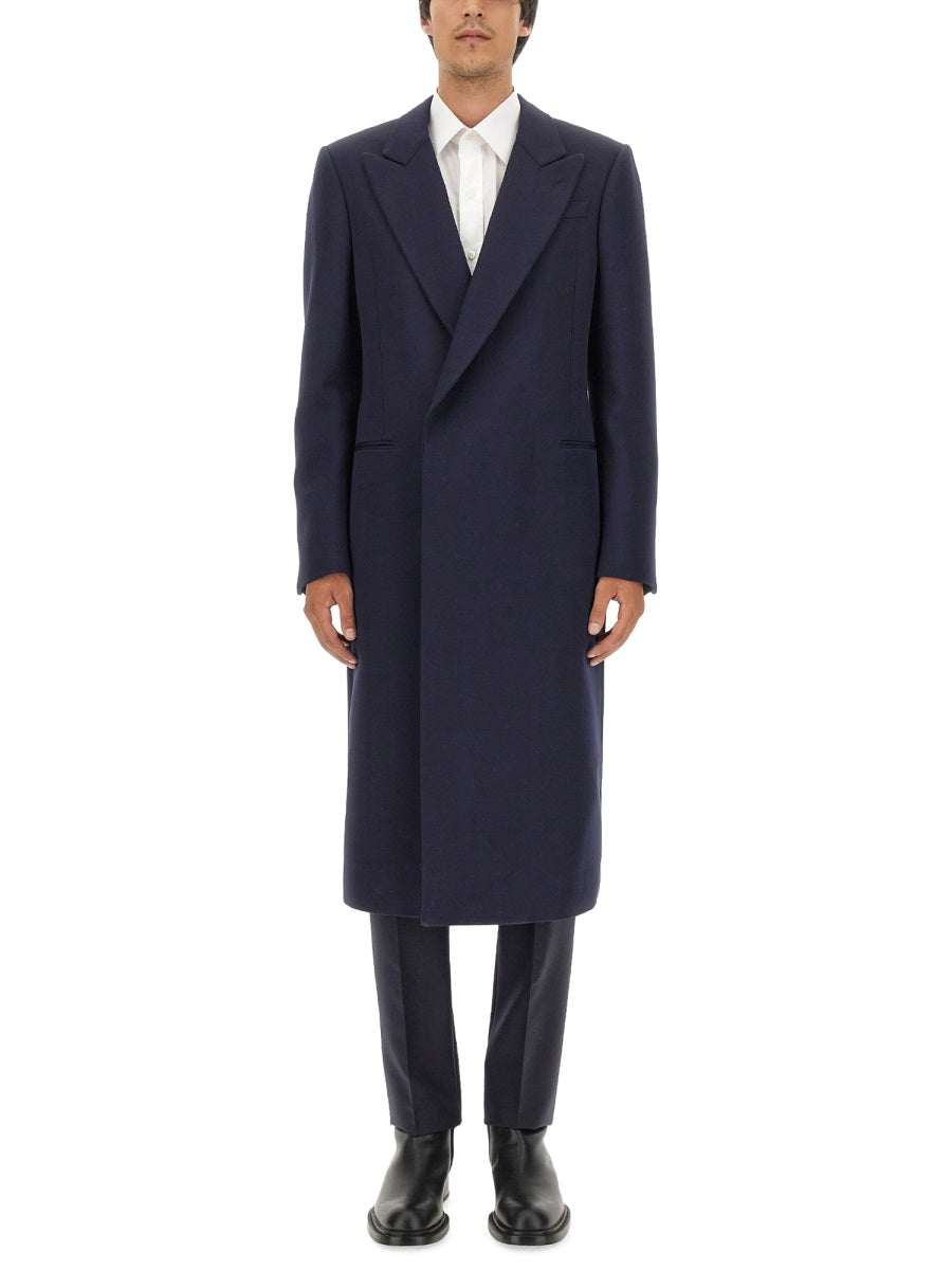 Alexander McQueen Jackets? Alexander Mcqueen Men Double-Breasted Coat Stylish Everyday Designer Outerwear
