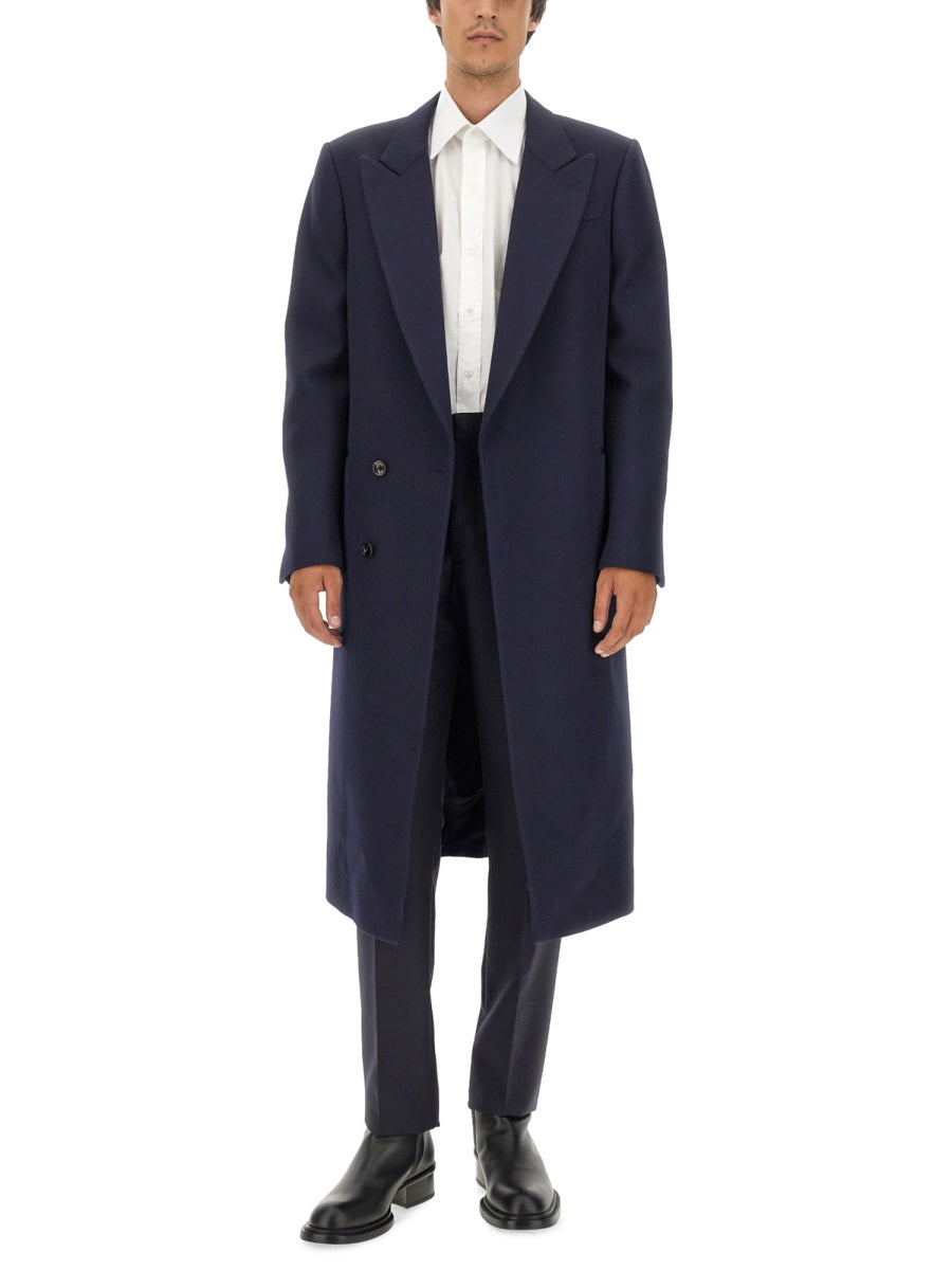 Alexander McQueen Jackets? Alexander Mcqueen Men Double-Breasted Coat Stylish Everyday Designer Outerwear