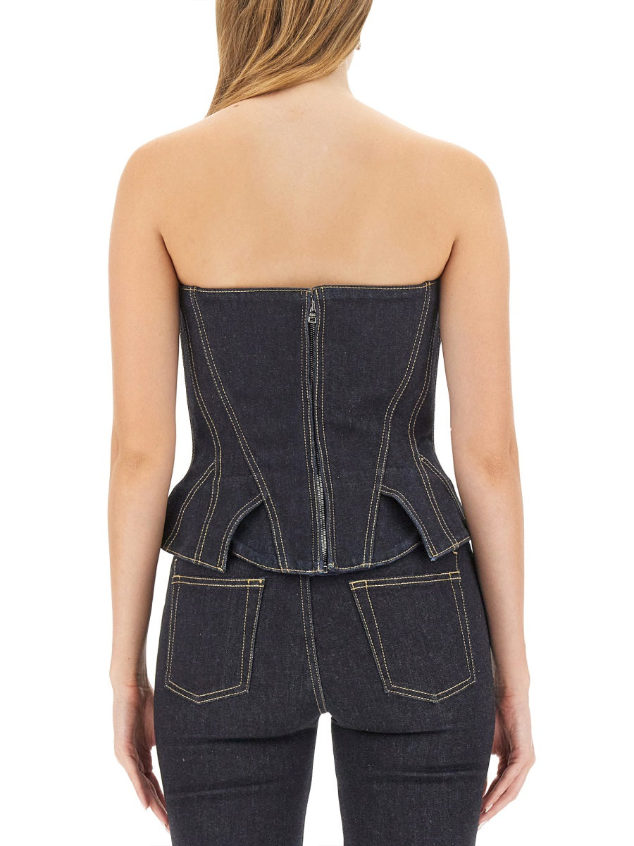 Alexander McQueen Tops- Alexander Mcqueen Women Top In Bustier Elegant Everyday Designer Top