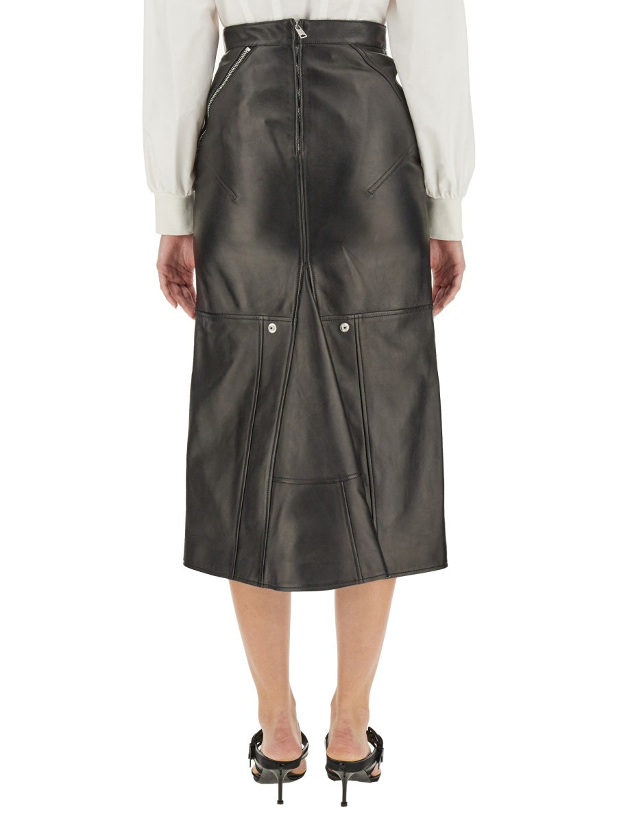 Alexander McQueen Skirts? Alexander Mcqueen Women Midi Skirt Elegant Designer Casual Skirt