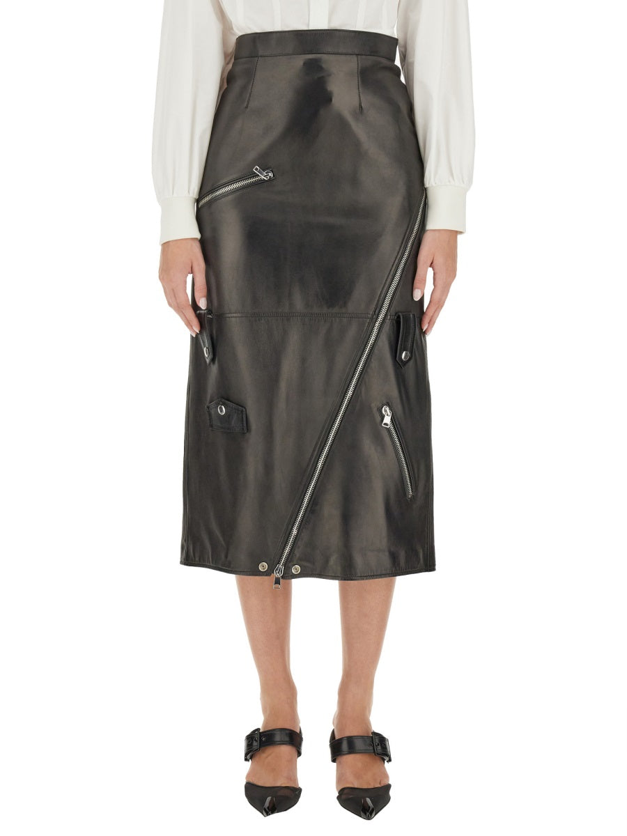 Alexander McQueen Skirts? Alexander Mcqueen Women Midi Skirt Elegant Designer Casual Skirt
