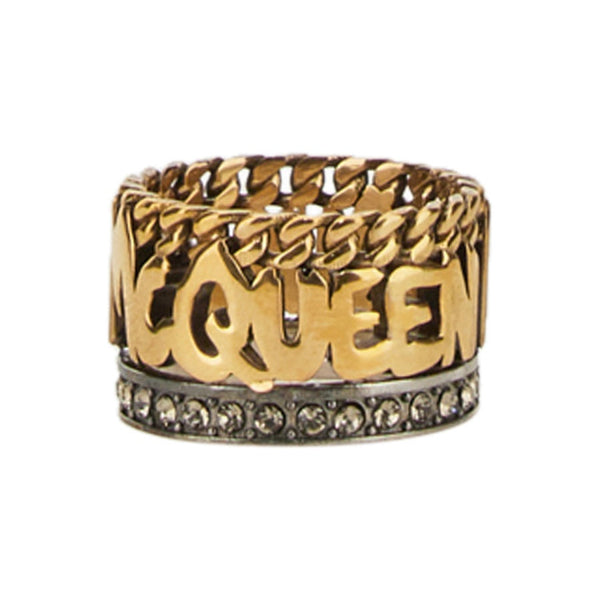 Alexander McQueen Jewellery? Alexander Mcqueen Women Graffiti Ring Luxury Designer Statement Jewellery