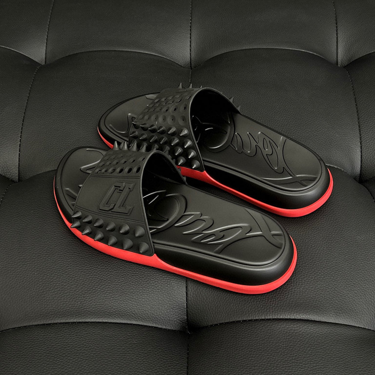 Shoes- Cl Spike Slides Premium Designer Casual Shoes
