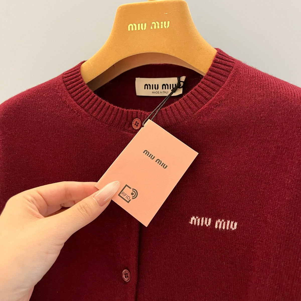 Sweaters- Miu M Cardigan Luxury Designer Knit Sweater