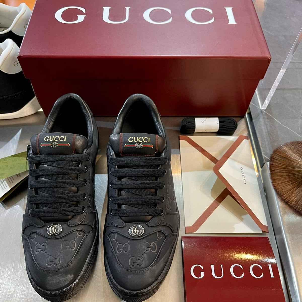 Gucci Shoes- Gucci Screener Trainers Premium Designer Casual Shoes