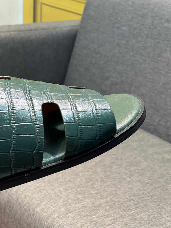 Hermès Grey Chelsea Boots - Angled View