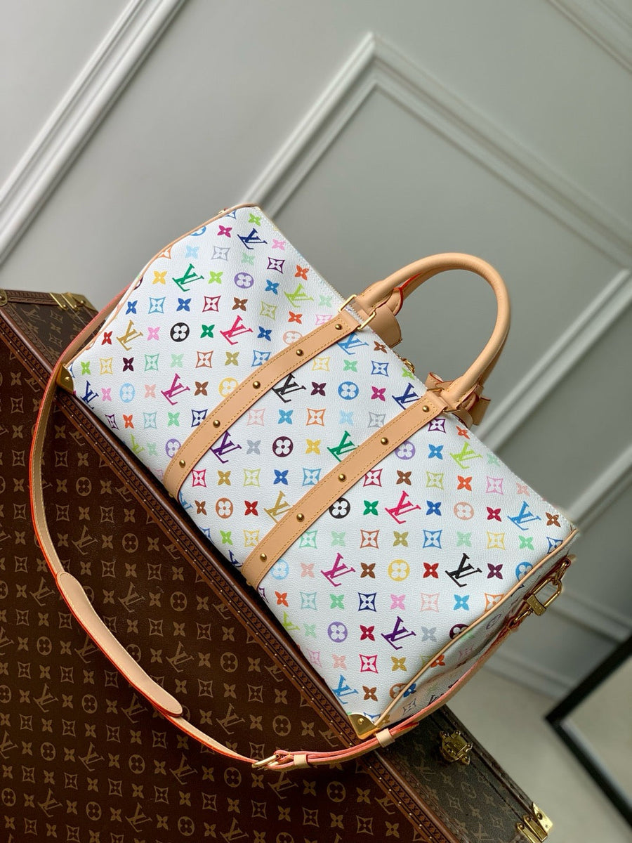 Louis Vuitton Bags- Louis Vuitton Lou x Murakami Keepall 45 Bag Luxury Designer Leather Handbag